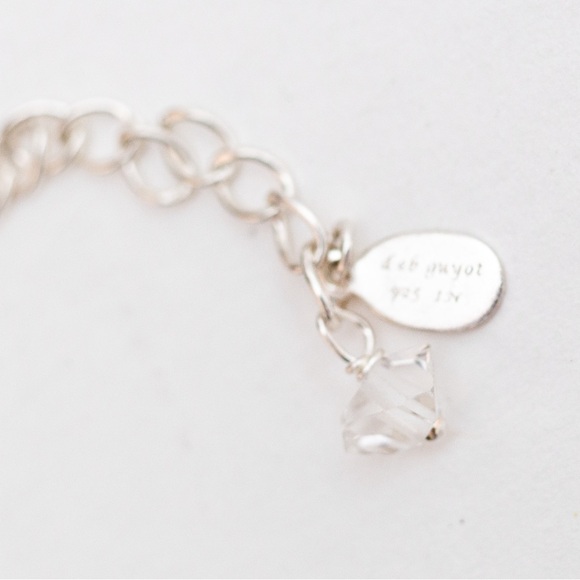 Deb Guyot Herkimer diamond quartz 3 stone necklace & earring set quiet luxury - Picture 14 of 16